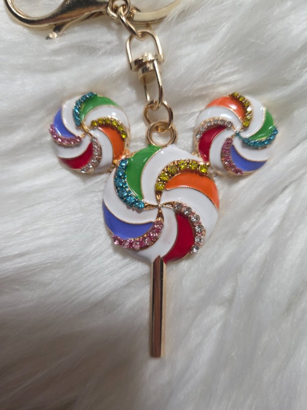 Mickey Mouse Lollipop Design Keychain - Picture 6 of 6